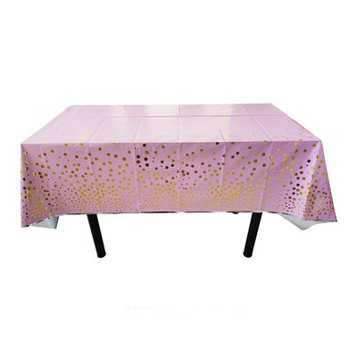 Eldobható terítő rózsaszín fehér fekete rózsa arany születésnapi esküvői terítő műanyag vízálló étkezőasztal borító parti kellék