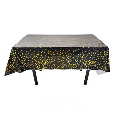 Eldobható terítő rózsaszín fehér fekete rózsa arany születésnapi esküvői terítő műanyag vízálló étkezőasztal borító parti kellék