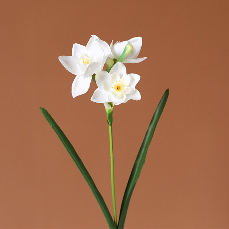 Όμορφοι νάρκισσοι λουλούδια διακόσμηση σπιτιού τεχνητά λουλούδια διακόσμηση κρεβατοκάμαρας flores deco mariage γάμος λευκό λουλουδάτο