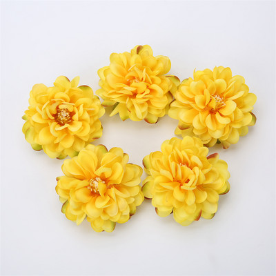 10 gab. Zīda dāliju ziedu galviņas Mākslīgais zieds mājas dekorēšanai Sienas ziedi Kāzu ballītes vainags Dālijas DIY Amatniecība Viltus ziedi