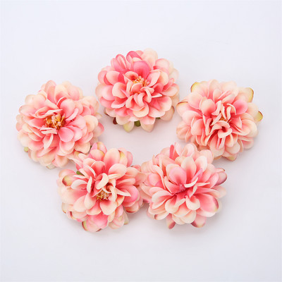 10 gab. Zīda dāliju ziedu galviņas Mākslīgais zieds mājas dekorēšanai Sienas ziedi Kāzu ballītes vainags Dālijas DIY Amatniecība Viltus ziedi