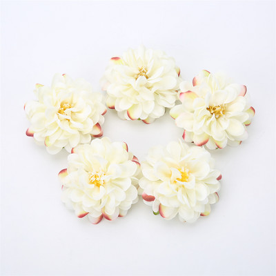 10 gab. Zīda dāliju ziedu galviņas Mākslīgais zieds mājas dekorēšanai Sienas ziedi Kāzu ballītes vainags Dālijas DIY Amatniecība Viltus ziedi