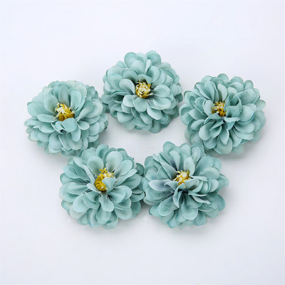 10 gab. Zīda dāliju ziedu galviņas Mākslīgais zieds mājas dekorēšanai Sienas ziedi Kāzu ballītes vainags Dālijas DIY Amatniecība Viltus ziedi