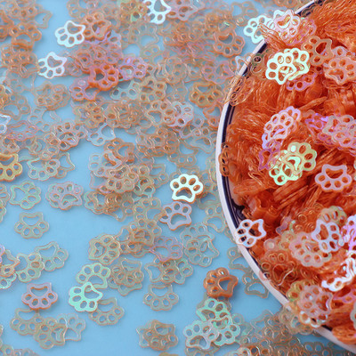 20g karikatūra Caurspīdīga kaķa ķepa vaļīgi vizuļi amatniecībai Paillettes Mirdzošas nagu mākslas dekorācijas sequin DIY konfeti aksesuāri