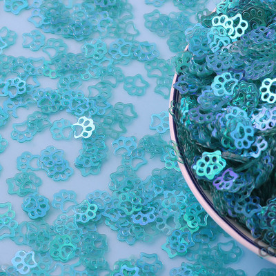 20g karikatūra Caurspīdīga kaķa ķepa vaļīgi vizuļi amatniecībai Paillettes Mirdzošas nagu mākslas dekorācijas sequin DIY konfeti aksesuāri