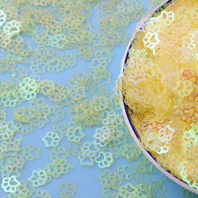 20g karikatūra Caurspīdīga kaķa ķepa vaļīgi vizuļi amatniecībai Paillettes Mirdzošas nagu mākslas dekorācijas sequin DIY konfeti aksesuāri