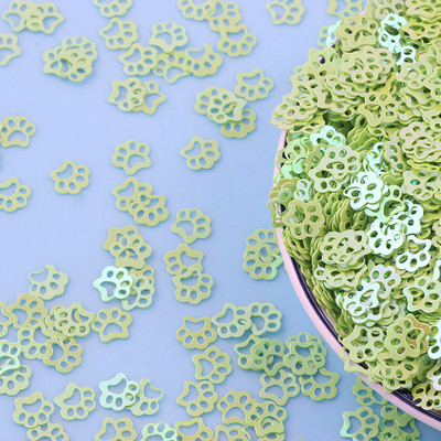 20g karikatūra Caurspīdīga kaķa ķepa vaļīgi vizuļi amatniecībai Paillettes Mirdzošas nagu mākslas dekorācijas sequin DIY konfeti aksesuāri