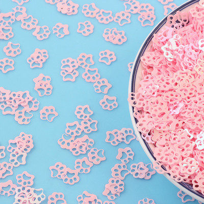20g karikatūra Caurspīdīga kaķa ķepa vaļīgi vizuļi amatniecībai Paillettes Mirdzošas nagu mākslas dekorācijas sequin DIY konfeti aksesuāri