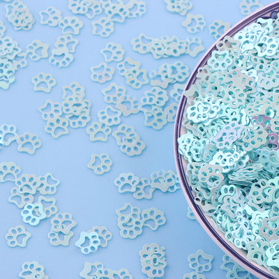 20g karikatūra Caurspīdīga kaķa ķepa vaļīgi vizuļi amatniecībai Paillettes Mirdzošas nagu mākslas dekorācijas sequin DIY konfeti aksesuāri