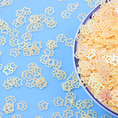 20g karikatūra Caurspīdīga kaķa ķepa vaļīgi vizuļi amatniecībai Paillettes Mirdzošas nagu mākslas dekorācijas sequin DIY konfeti aksesuāri