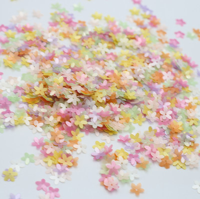 15g/lot Flower Seuiqns Matte Color Five Petal Bloom Paillettes 3D PVC маникюр Sequin for Craft Art Nails Beading Embroidery