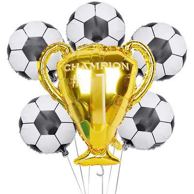 Futball születésnapi eldobható terítő Fociparti Eldobható étkészletek Gyerekeknek Fiúknak Boldog foci születésnapi parti kellékek