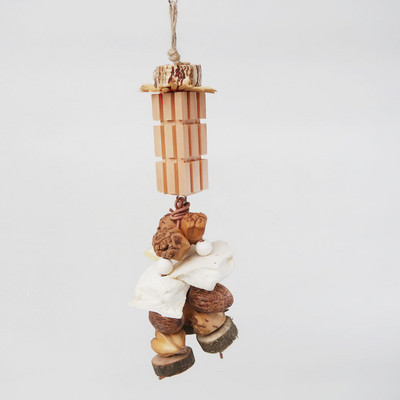 Dabīgā bambusa rotangpalmas aušanas būris Mājdzīvnieku putnu košļājamās rotaļlietas Papagaiļi Būrī piekārtiem Dekorācijas izstrādājumi Pour Animaux De Compagnie