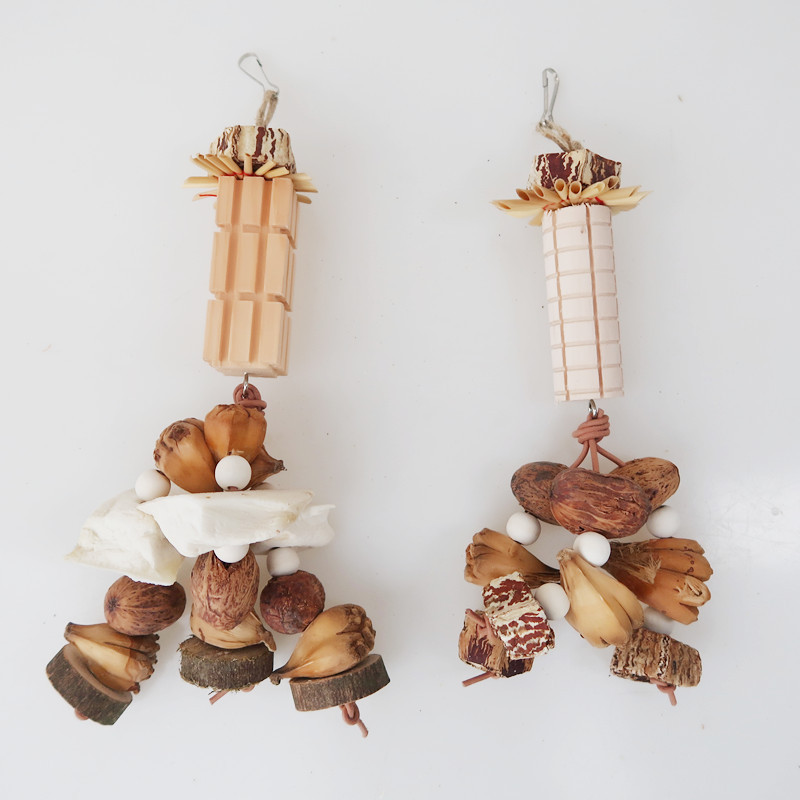 Dabīgā bambusa rotangpalmas aušanas būris Mājdzīvnieku putnu košļājamās rotaļlietas Papagaiļi Būrī piekārtiem Dekorācijas izstrādājumi Pour Animaux De Compagnie