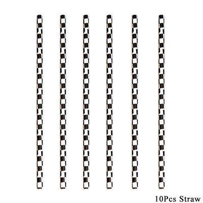1 komplekts ar 137x274cm melnbaltu sacīkšu galdautu motociklu sacīkšu auto tēmas galda seguma šķīvju kausu sacīkšu dzimšanas dienas svinībām