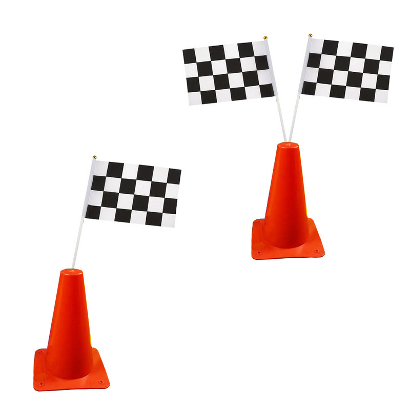 1 komplekts ar 137x274cm melnbaltu sacīkšu galdautu motociklu sacīkšu auto tēmas galda seguma šķīvju kausu sacīkšu dzimšanas dienas svinībām