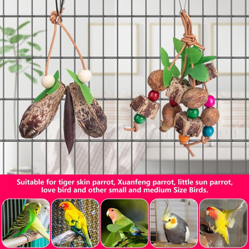 Pet Bird Chewing Toy Cage Toy Bite Bird Tearing Plant Toy Cockatiels Training