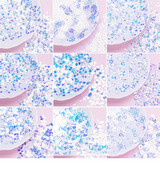 10g átlátszó kristály flitterek virág csillag csillogó flitter pelyhek paillette arc körömdísz PVC kék flitterek kézműves matricák