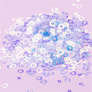 10g прозрачни кристални пайети цвете звезда блясък пайети люспи paillette лице ноктопластика декор PVC сини пайети стикери за занаяти