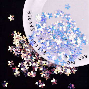 10g Clear Crystal Sequins Flower Star Glitter Sequin Flakes Paillette Face Art Nail Art Decor PVC μπλε πούλιες αυτοκόλλητα για χειροτεχνίες