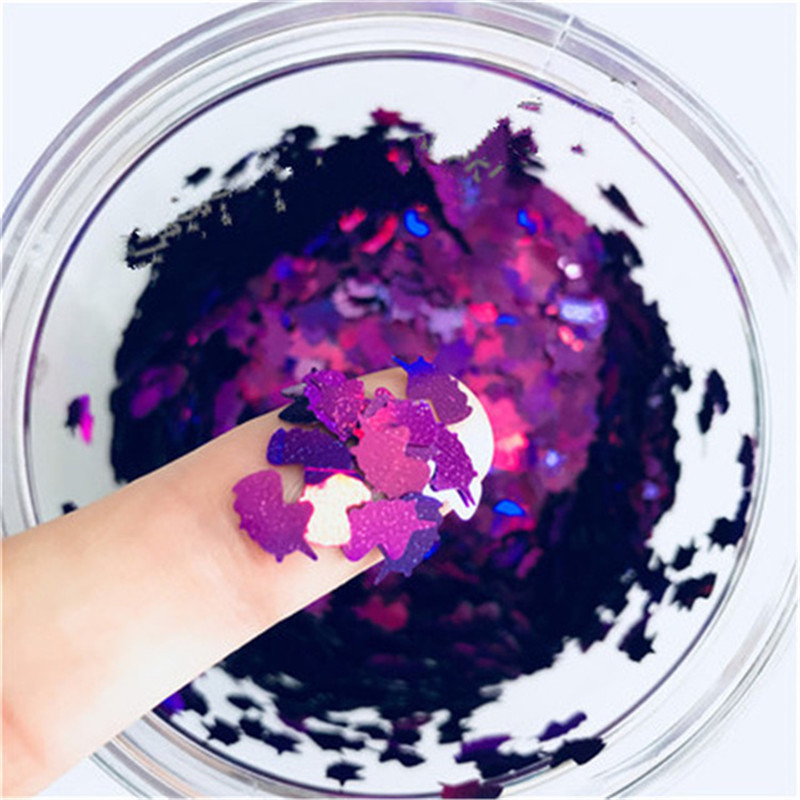 Īpaši plāns 3D nagu sequin 5*8mm Unicorn Laser Glitter PET sequins Paillettes videi draudzīgs vaļīgs vizulis nagu mākslas dekorēšanai 8g