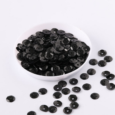 10g/iepakojumā 6mm apaļa kauss Matēta krāsa Pvc vaļīgi sequins Paillettes šūšana Kāzu amatniecība, Bērnu DIY Sieviešu apģērbu aksesuāri