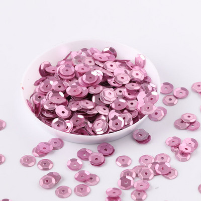 10g/iepakojumā 6mm apaļa kauss Matēta krāsa Pvc vaļīgi sequins Paillettes šūšana Kāzu amatniecība, Bērnu DIY Sieviešu apģērbu aksesuāri