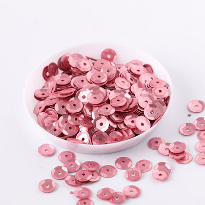 10g/iepakojumā 6mm apaļa kauss Matēta krāsa Pvc vaļīgi sequins Paillettes šūšana Kāzu amatniecība, Bērnu DIY Sieviešu apģērbu aksesuāri