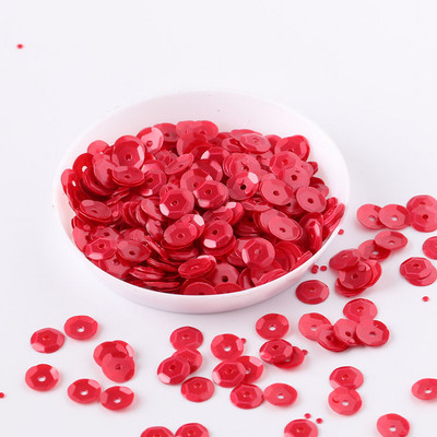 10g/iepakojumā 6mm apaļa kauss Matēta krāsa Pvc vaļīgi sequins Paillettes šūšana Kāzu amatniecība, Bērnu DIY Sieviešu apģērbu aksesuāri
