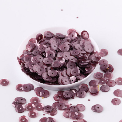 10g/iepakojumā 6mm apaļa kauss Matēta krāsa Pvc vaļīgi sequins Paillettes šūšana Kāzu amatniecība, Bērnu DIY Sieviešu apģērbu aksesuāri