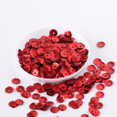 10g/iepakojumā 6mm apaļa kauss Matēta krāsa Pvc vaļīgi sequins Paillettes šūšana Kāzu amatniecība, Bērnu DIY Sieviešu apģērbu aksesuāri