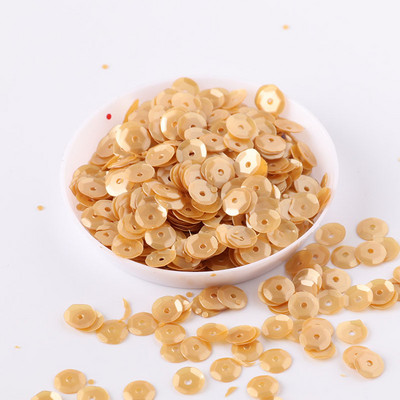 10g/iepakojumā 6mm apaļa kauss Matēta krāsa Pvc vaļīgi sequins Paillettes šūšana Kāzu amatniecība, Bērnu DIY Sieviešu apģērbu aksesuāri