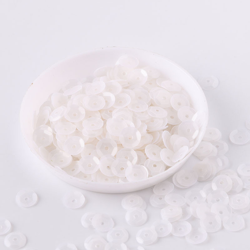 10g/iepakojumā 6mm apaļa kauss Matēta krāsa Pvc vaļīgi sequins Paillettes šūšana Kāzu amatniecība, Bērnu DIY Sieviešu apģērbu aksesuāri