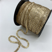 5 yard/telke 6 mm-es arany flitterek fényes csiszolt laza flitterek Paillettes varrás Esküvői kézművesség barkácsolás Scrapbooking medál