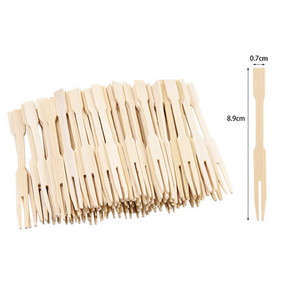 100 gab. balto pērļu bambusa pārtikas augļu cērtes Kāzu ballīte vienreizējās kūkas deserta kokteiļa kociņi bufetes kūkas zobu bakstāmais iesms