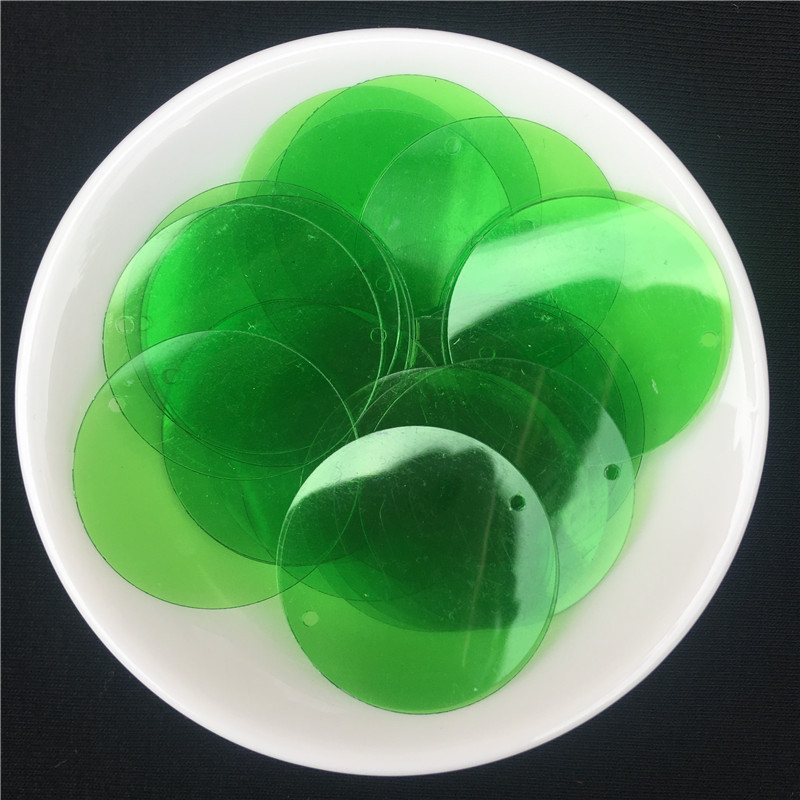 40gab./partija 30mm Caurspīdīgi lieli vizuļi, plakani, apaļi, vaļīgi fliteru paletes Šūšana Kāzu amatniecība, Sieviešu apģērbi Aksesuāri