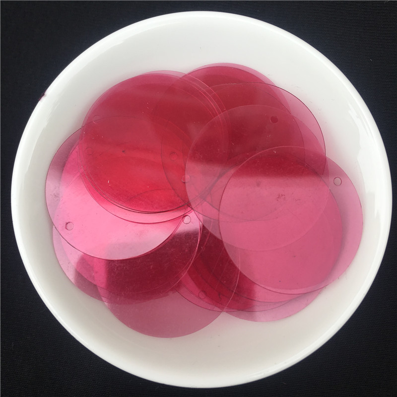 40gab./partija 30mm Caurspīdīgi lieli vizuļi, plakani, apaļi, vaļīgi fliteru paletes Šūšana Kāzu amatniecība, Sieviešu apģērbi Aksesuāri