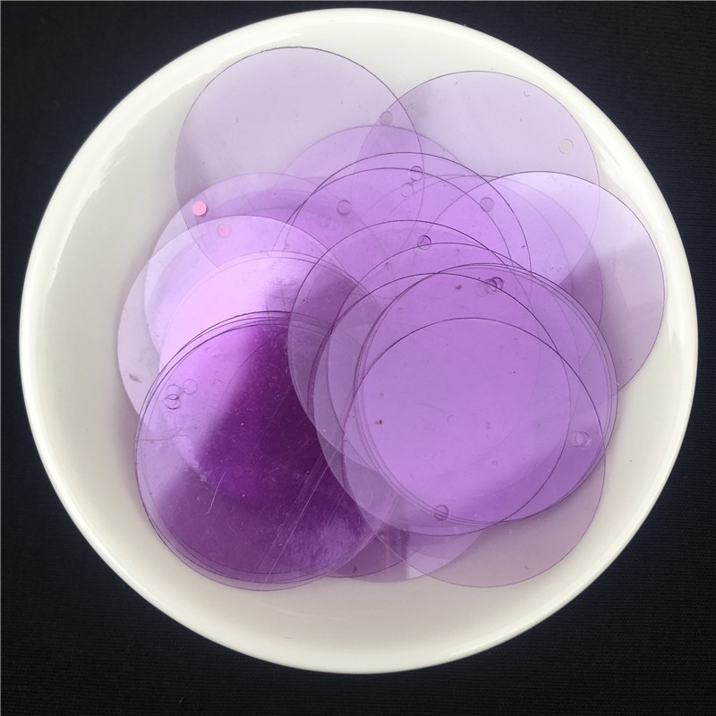 40gab./partija 30mm Caurspīdīgi lieli vizuļi, plakani, apaļi, vaļīgi fliteru paletes Šūšana Kāzu amatniecība, Sieviešu apģērbi Aksesuāri