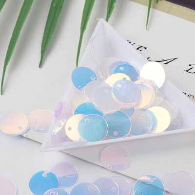 10g/Pack Blue Crystal Sequins PET apaļas puķes plūmju taisnstūra pailletes Amatniecības dāvanu maisiņš Decro DIY Šūšanas Lentejuelas piederumi