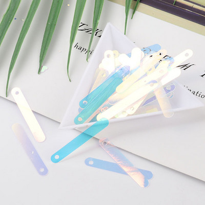 10g/Pack Blue Crystal Sequins PET apaļas puķes plūmju taisnstūra pailletes Amatniecības dāvanu maisiņš Decro DIY Šūšanas Lentejuelas piederumi