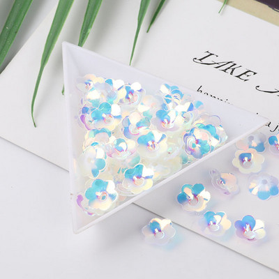 10g/Pack Blue Crystal Sequins PET apaļas puķes plūmju taisnstūra pailletes Amatniecības dāvanu maisiņš Decro DIY Šūšanas Lentejuelas piederumi