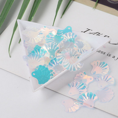 10g/Pack Blue Crystal Sequins PET apaļas puķes plūmju taisnstūra pailletes Amatniecības dāvanu maisiņš Decro DIY Šūšanas Lentejuelas piederumi