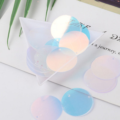 10g/Pack Blue Crystal Sequins PET apaļas puķes plūmju taisnstūra pailletes Amatniecības dāvanu maisiņš Decro DIY Šūšanas Lentejuelas piederumi