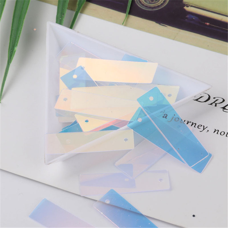 10g/Pack Blue Crystal Sequins PET apaļas puķes plūmju taisnstūra pailletes Amatniecības dāvanu maisiņš Decro DIY Šūšanas Lentejuelas piederumi