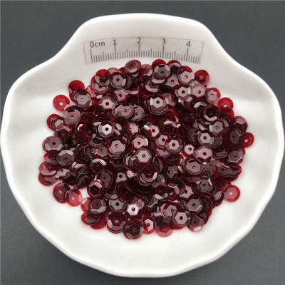 10g 6 mm caurspīdīgas krāsas kauss PVC fliteriem mirdzošas paletes drēbēm, cepurēm, apaviem. Bērniem DIY. Amatniecība ar rokām gatavotu aksesuāru vairumtirdzniecība