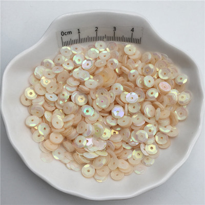 10g 6 mm caurspīdīgas krāsas kauss PVC fliteriem mirdzošas paletes drēbēm, cepurēm, apaviem. Bērniem DIY. Amatniecība ar rokām gatavotu aksesuāru vairumtirdzniecība