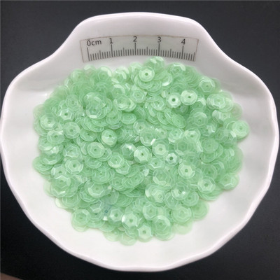 10g 6 mm caurspīdīgas krāsas kauss PVC fliteriem mirdzošas paletes drēbēm, cepurēm, apaviem. Bērniem DIY. Amatniecība ar rokām gatavotu aksesuāru vairumtirdzniecība