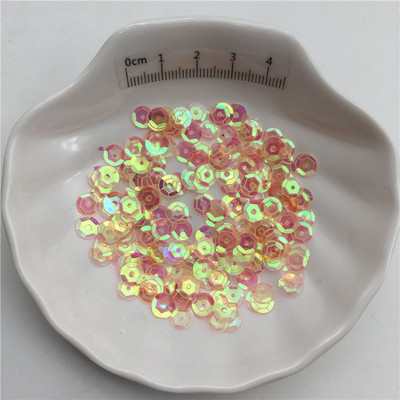 10g 6 mm caurspīdīgas krāsas kauss PVC fliteriem mirdzošas paletes drēbēm, cepurēm, apaviem. Bērniem DIY. Amatniecība ar rokām gatavotu aksesuāru vairumtirdzniecība