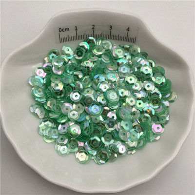 10g 6 mm caurspīdīgas krāsas kauss PVC fliteriem mirdzošas paletes drēbēm, cepurēm, apaviem. Bērniem DIY. Amatniecība ar rokām gatavotu aksesuāru vairumtirdzniecība