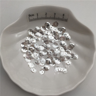 10g 6 mm caurspīdīgas krāsas kauss PVC fliteriem mirdzošas paletes drēbēm, cepurēm, apaviem. Bērniem DIY. Amatniecība ar rokām gatavotu aksesuāru vairumtirdzniecība